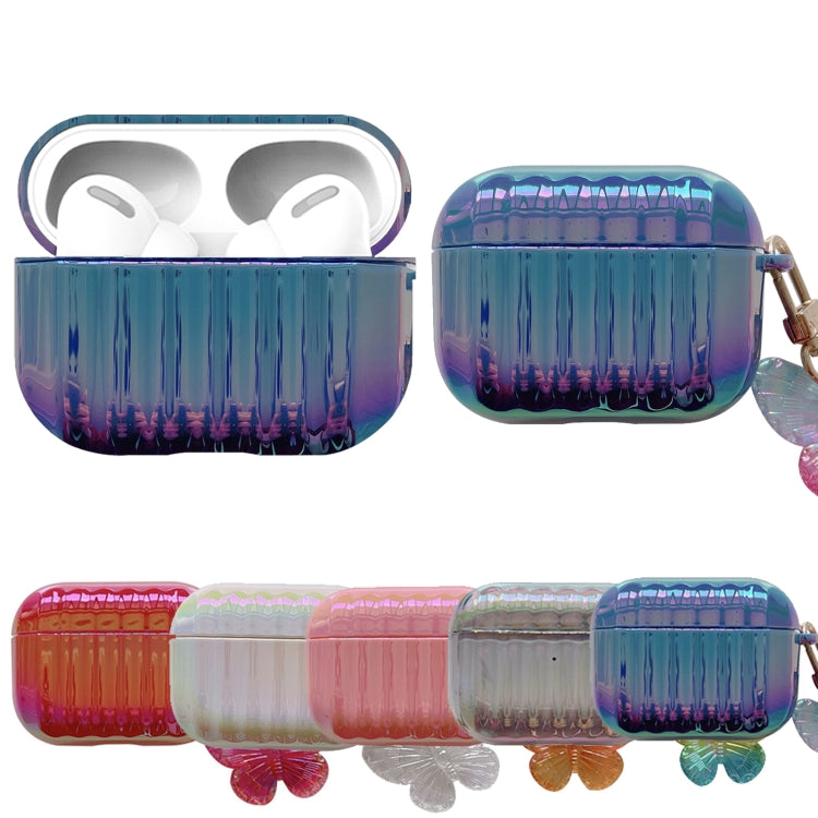 Color Plated PC Earphone Case with Butterfly Clasp, For AirPods Pro