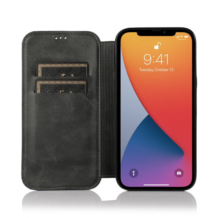 Knight Magnetic Suction Leather Phone Case, For iPhone 13 mini, For iPhone 13, For iPhone 13 Pro, For iPhone 13 Pro Max