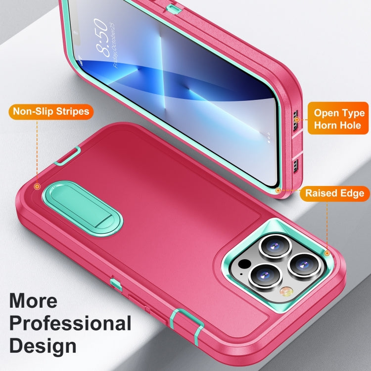 3 in 1 Rugged Holder Phone Case, For iPhone 14, For iPhone 14 Plus