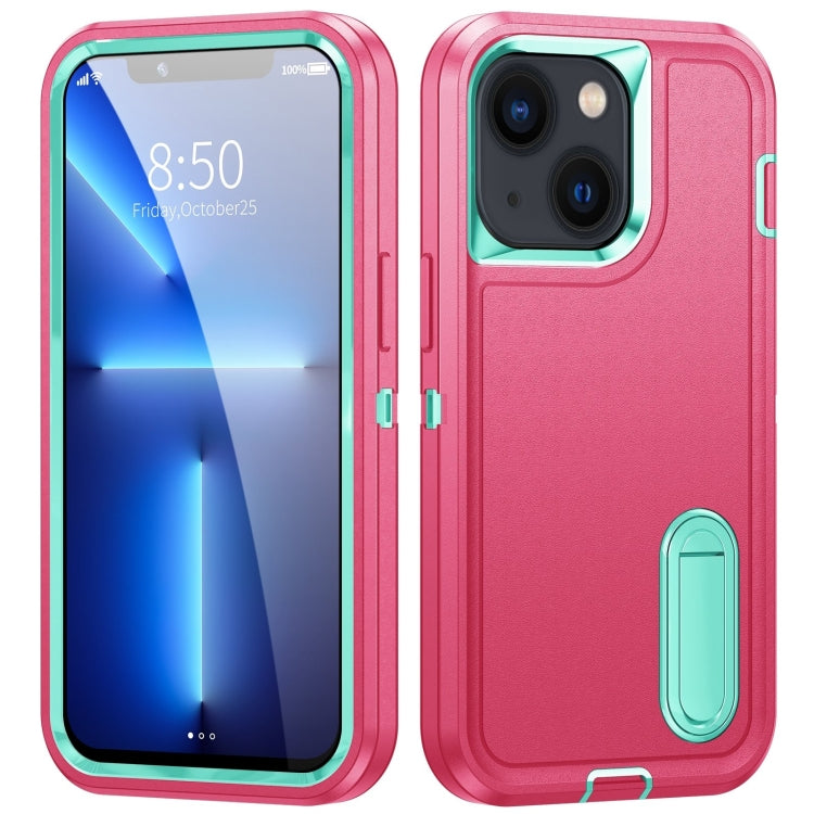 3 in 1 Rugged Holder Phone Case, For iPhone 14, For iPhone 14 Plus