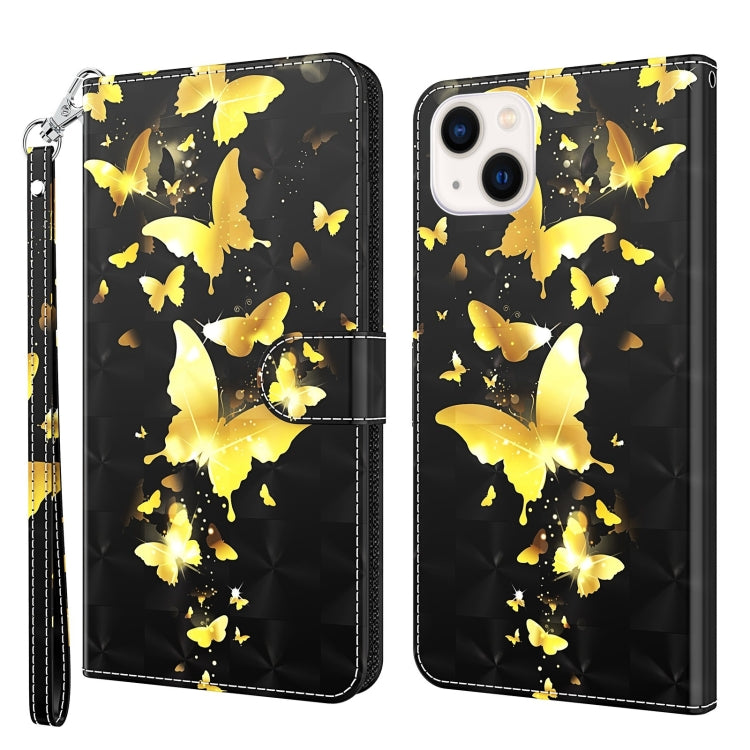 3D Painting Pattern Flip Leather Phone Case, For iPhone 14, For iPhone 14 Plus
