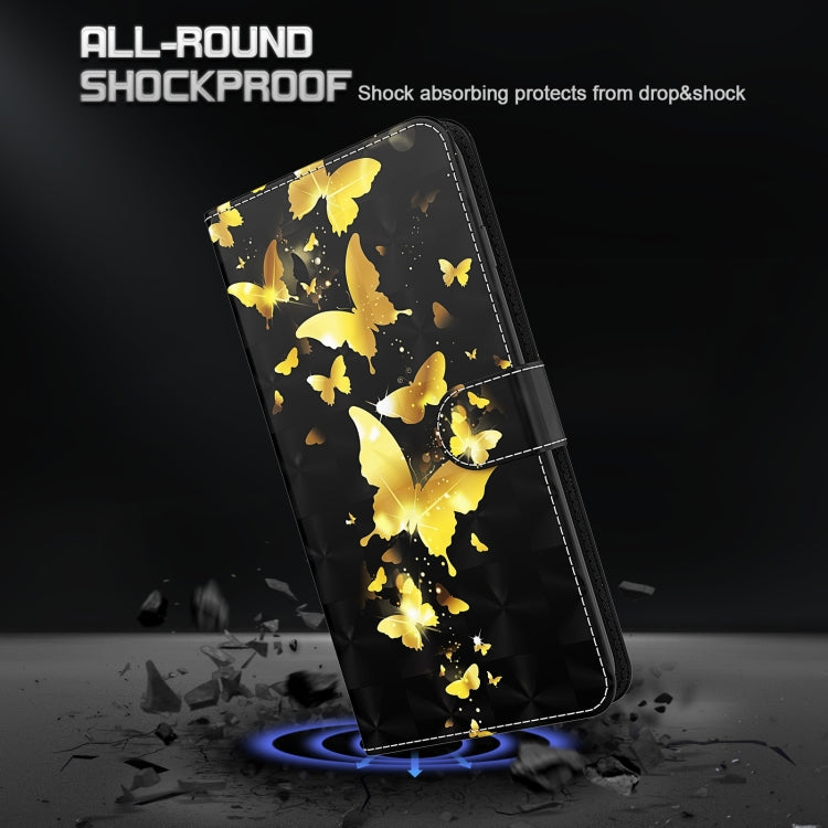 3D Painting Pattern Flip Leather Phone Case, For iPhone 14 Pro, For iPhone 14 Pro Max