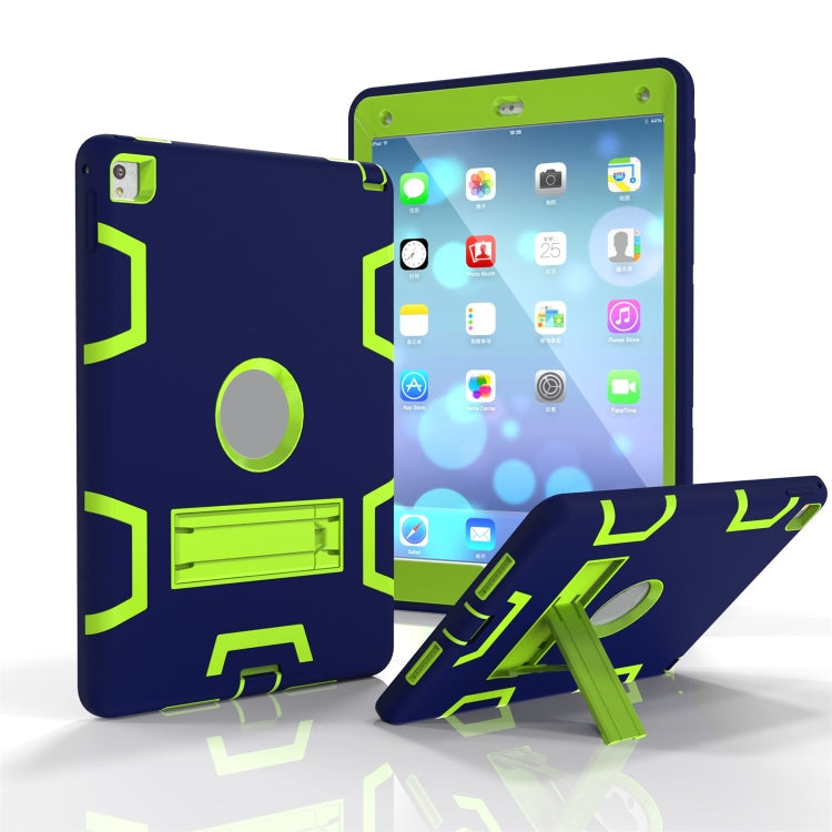 Shockproof PC + Silicone Protective Case，with Holder, For iPad 9.7(2017)