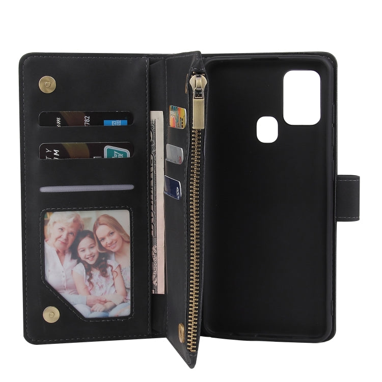 Multifunctional Retro Frosted Horizontal Flip Leather Case with Card Slot & Holder & Zipper Wallet & Photo Frame & Lanyard, For Samsung Galaxy A21s, For Samsung Galaxy Note20 Ultra, For Samsung Galaxy Note20