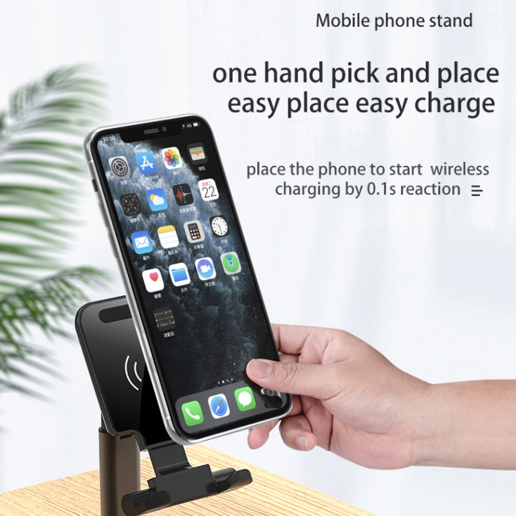 T6 2 in 1 Portable Folding Stand Wireless Charging, Single Charge, Double Charge