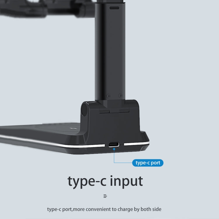 T6 2 in 1 Portable Folding Stand Wireless Charging, Single Charge, Double Charge