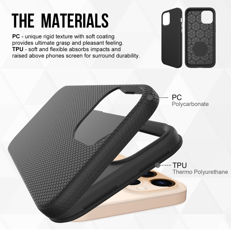 Triangle Armor Texture TPU + PC Case, For iPhone 12 Pro Max, For iPhone 12 mini