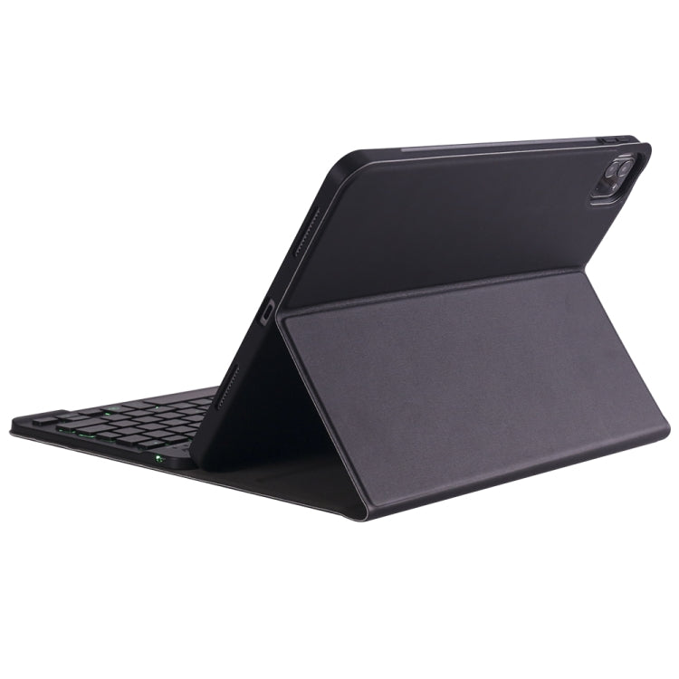 A098BS Detachable Ultra-thin Backlight Bluetooth Keyboard Protective Case for iPad Air 11 2024 / 2025 / Air 4 10.9 inch 2020, with Stand & Pen Slot, A098BS
