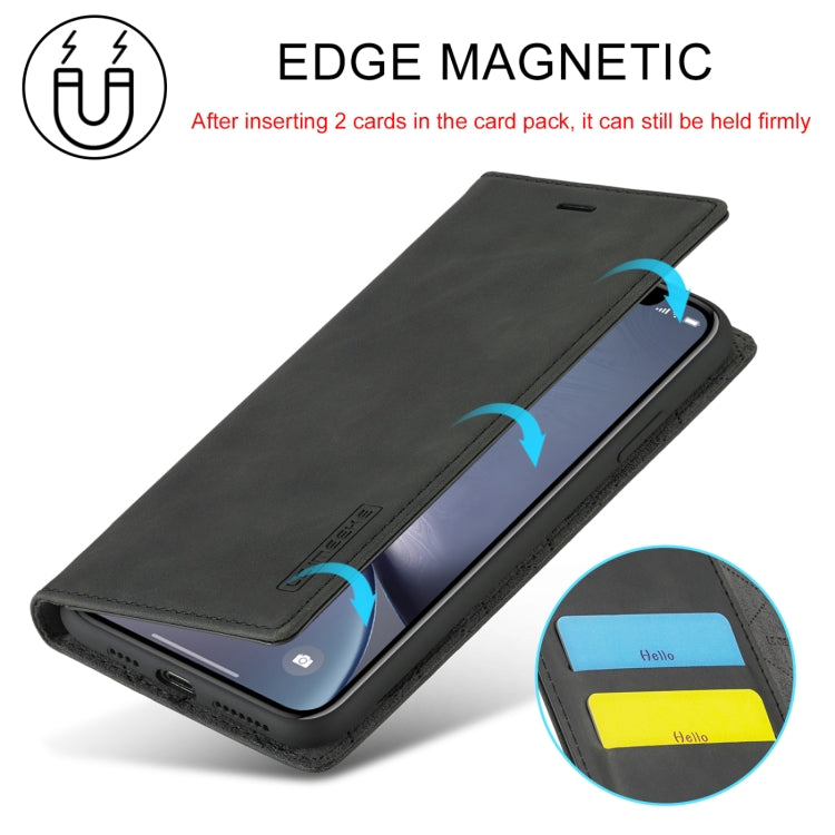 LC.IMEEKE Strong Magnetism Ultra-thin Horizontal Flip Shockproof Matte TPU + PU Leather Case with Holder & Card Slots & Wallet, For iPhone XR, For iPhone XS Max, For iPhone 6 / 6s, For iPhone 6 Plus / 6s Plus