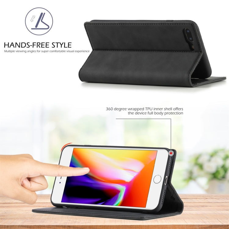 LC.IMEEKE Strong Magnetism Ultra-thin Horizontal Flip Shockproof Matte TPU + PU Leather Case with Holder & Card Slots & Wallet, For iPhone 8 Plus / 7 Plus, For iPhone 11, For iPhone 11 Pro, For iPhone 11 Pro Max