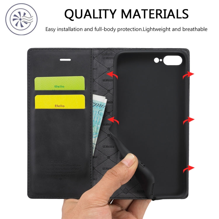 LC.IMEEKE Strong Magnetism Ultra-thin Horizontal Flip Shockproof Matte TPU + PU Leather Case with Holder & Card Slots & Wallet, For iPhone 8 Plus / 7 Plus, For iPhone 11, For iPhone 11 Pro, For iPhone 11 Pro Max