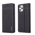 GEBEI Top-grain Leather Horizontal Flip Protective Case with Holder & Card Slots, For iPhone 12 / 12 Pro, For iPhone 12 Pro Max