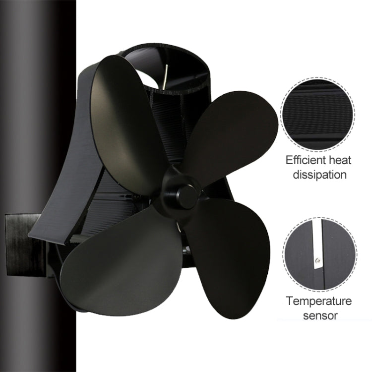 YL-105 4-Blade Aluminum Heat Powered Fireplace Stove Fan, YL-105 (Rose Red), YL-105 (Silver), YL-105(White), YL-105 (Black), YL-105 (Bronze), YL-105 (Grey), YL-105 (Gold)