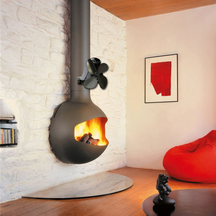 YL-105 4-Blade Aluminum Heat Powered Fireplace Stove Fan, YL-105 (Rose Red), YL-105 (Silver), YL-105(White), YL-105 (Black), YL-105 (Bronze), YL-105 (Grey), YL-105 (Gold)