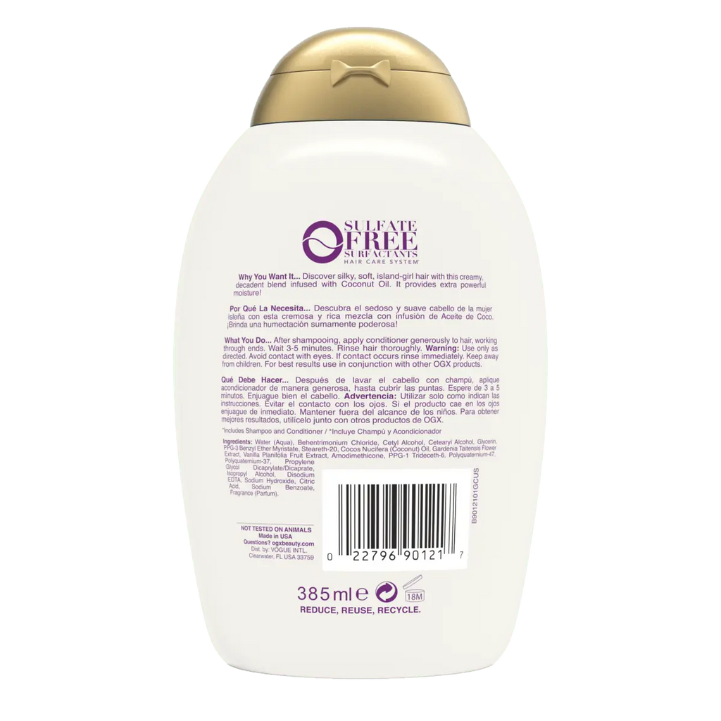 OGX Coconut Miracle Oil Conditioner Frizz Control & Repair for Dry, Damaged Hair 13 oz