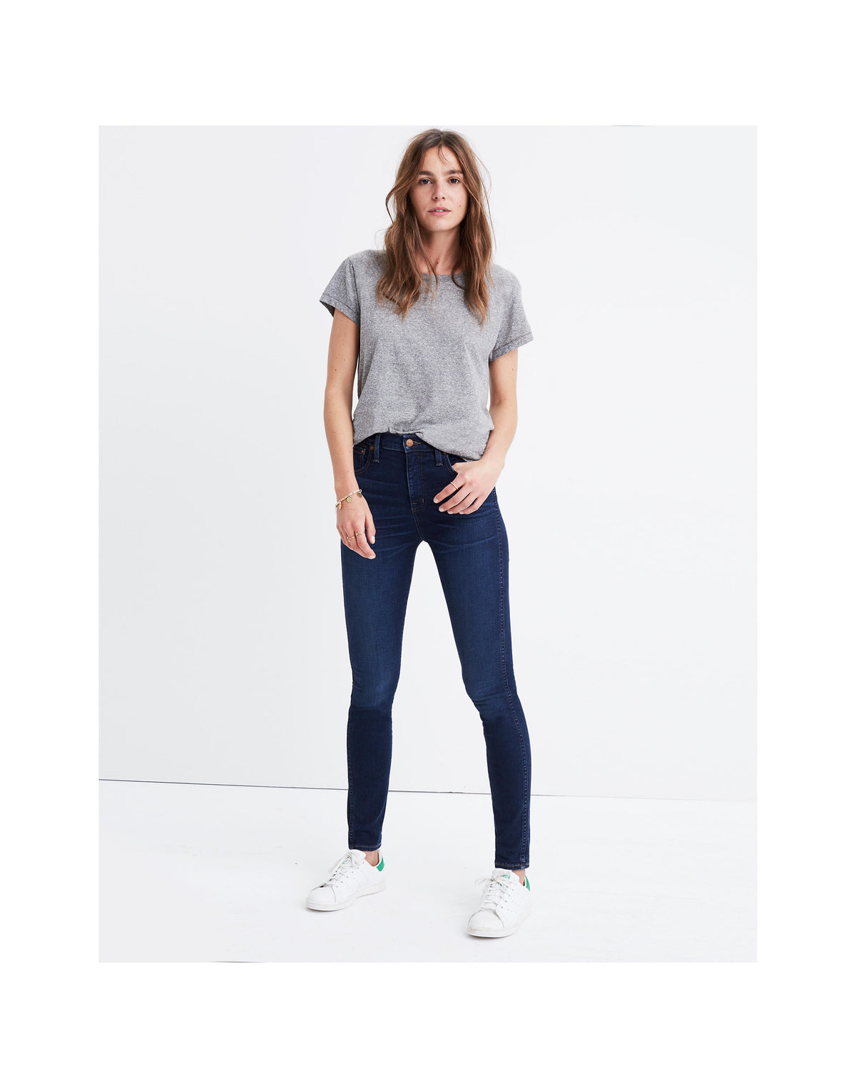 Madewell 10" High-Rise Skinny Jeans Indigo Hayes Wash
