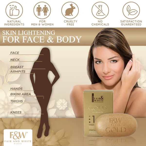 Fair & White Gold Exfoliating Argan Soap