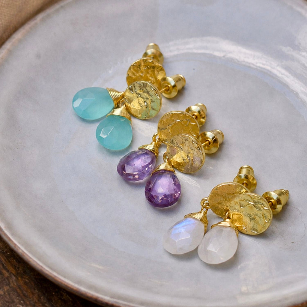 Classic Athena Kate Drop Earrings: Moonstone