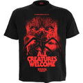 ALL CREATURES WELCOME - Front Print T-Shirt Black
