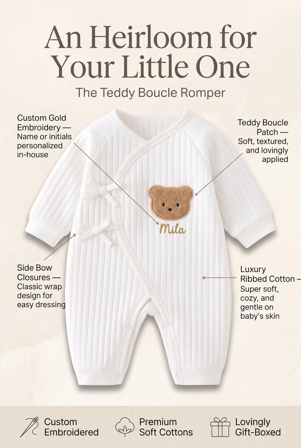 The Cozy Boucle Baby Bear Personalised Gift Box