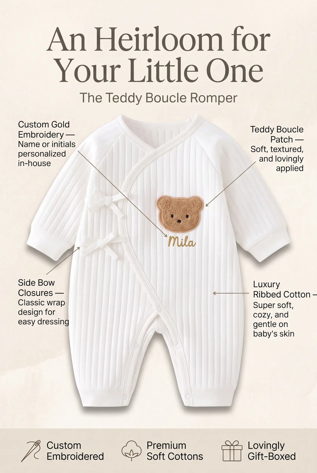 The Cozy Boucle Baby Bear Personalised Gift Box