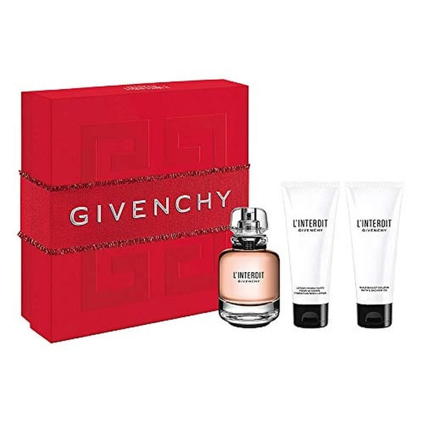 Givenchy L'Interdit Gift Set 80ml EDP + 75ml Shower Gel + 75ml Body Lotion