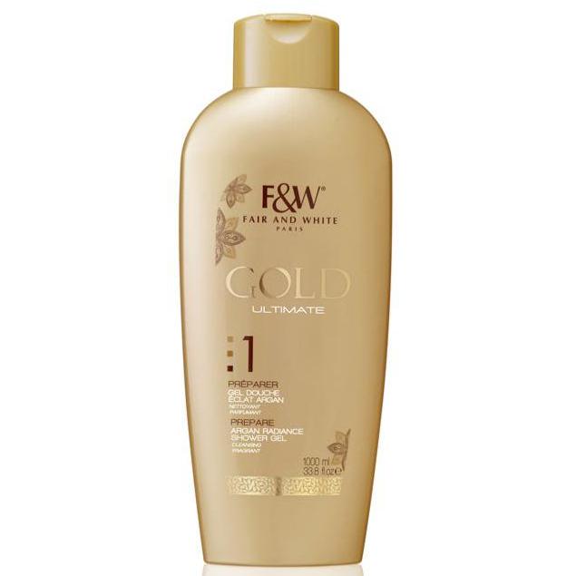Fair and White 1: Gold Argan Shower Gel 1000ml / 33.81 fl Oz