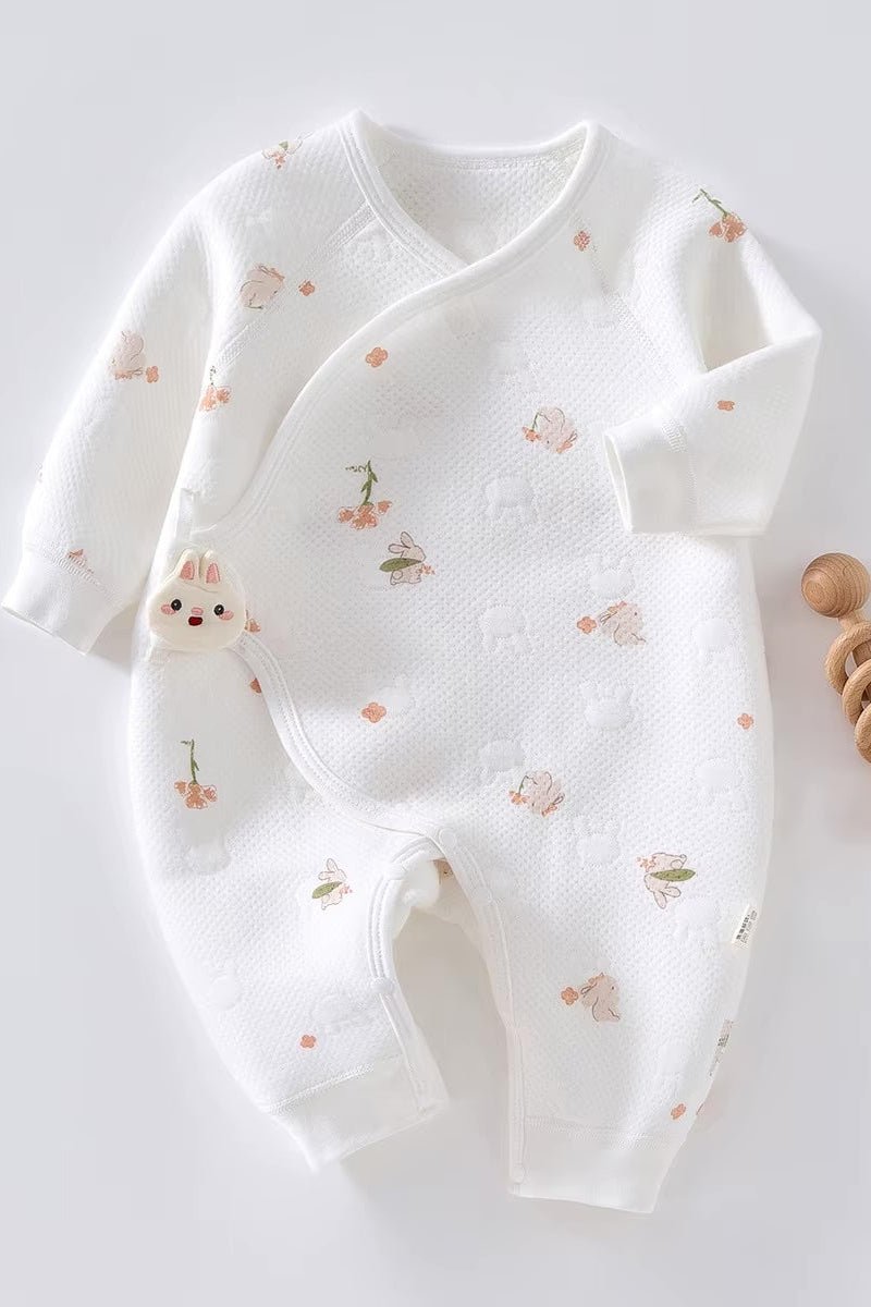 The Snuggle Bun Boucle Wrap Baby Grow Romper