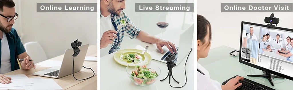 FIFINE 1440p Full HD PC Webcam with Microphone, tripod, for USB Desktop & Laptop,Live Streaming Webcam for Video Calling-K420