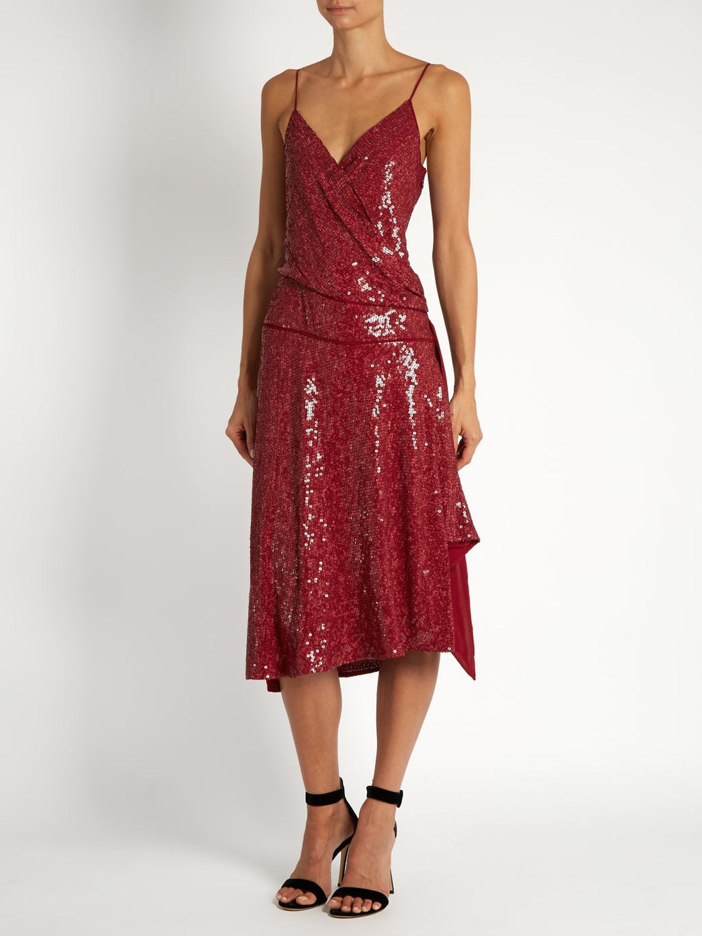 Diane Von Furstenberg DVF Brenndah Sequinned Red Dress