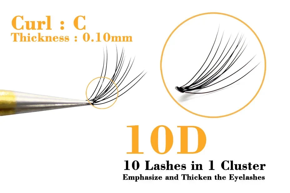 Kimcci Natural Fake Eye Lashes 60pcs 8/10/12/14mm Makeup Individual Cluster Eye Lashes Grafting Fake False Eyelashes Faux Cilias