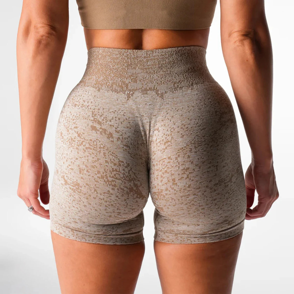 Women's Active Running Exercise Shorts Soft Stretchy Seamless Spandex/Nylon Four-Way Stretch Plus Size Fitness Pants Sexy