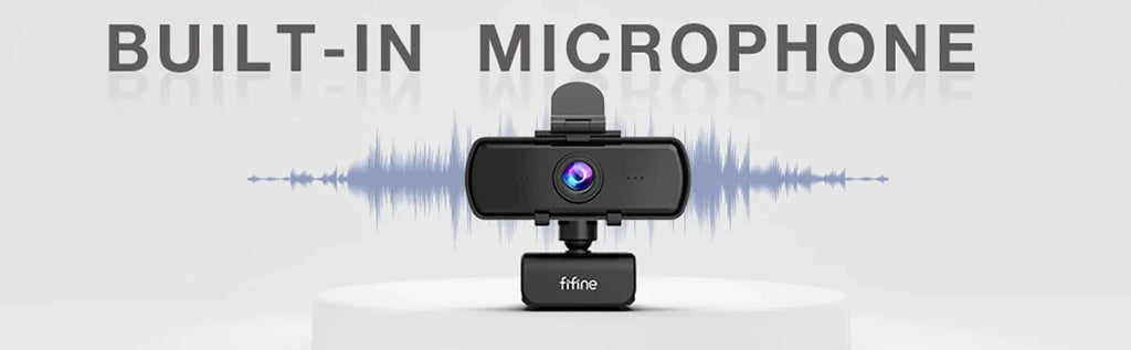 FIFINE 1440p Full HD PC Webcam with Microphone, tripod, for USB Desktop & Laptop,Live Streaming Webcam for Video Calling-K420