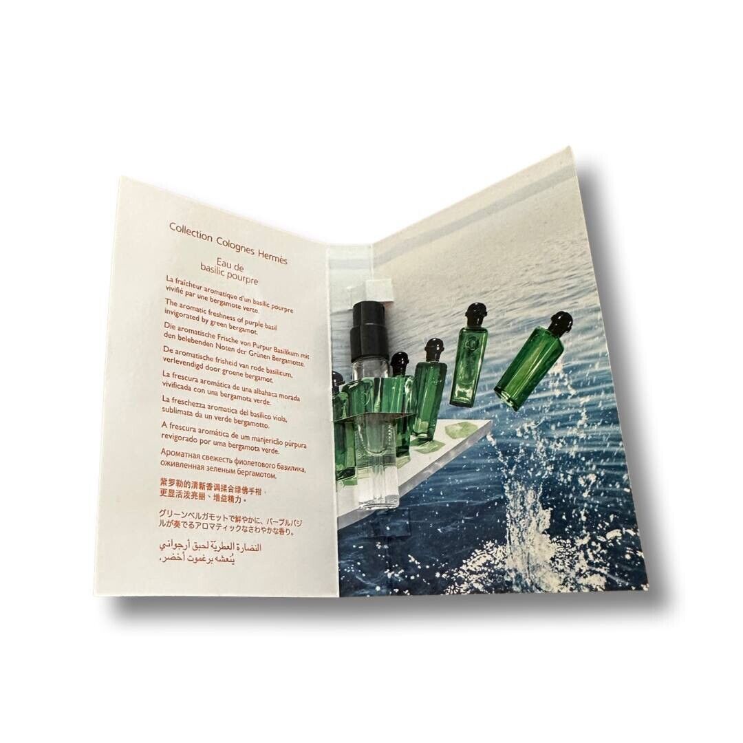 Hermes Eau de basilic pourpre 2ml 0.06 fl. oz. official perfume sample perfume tester