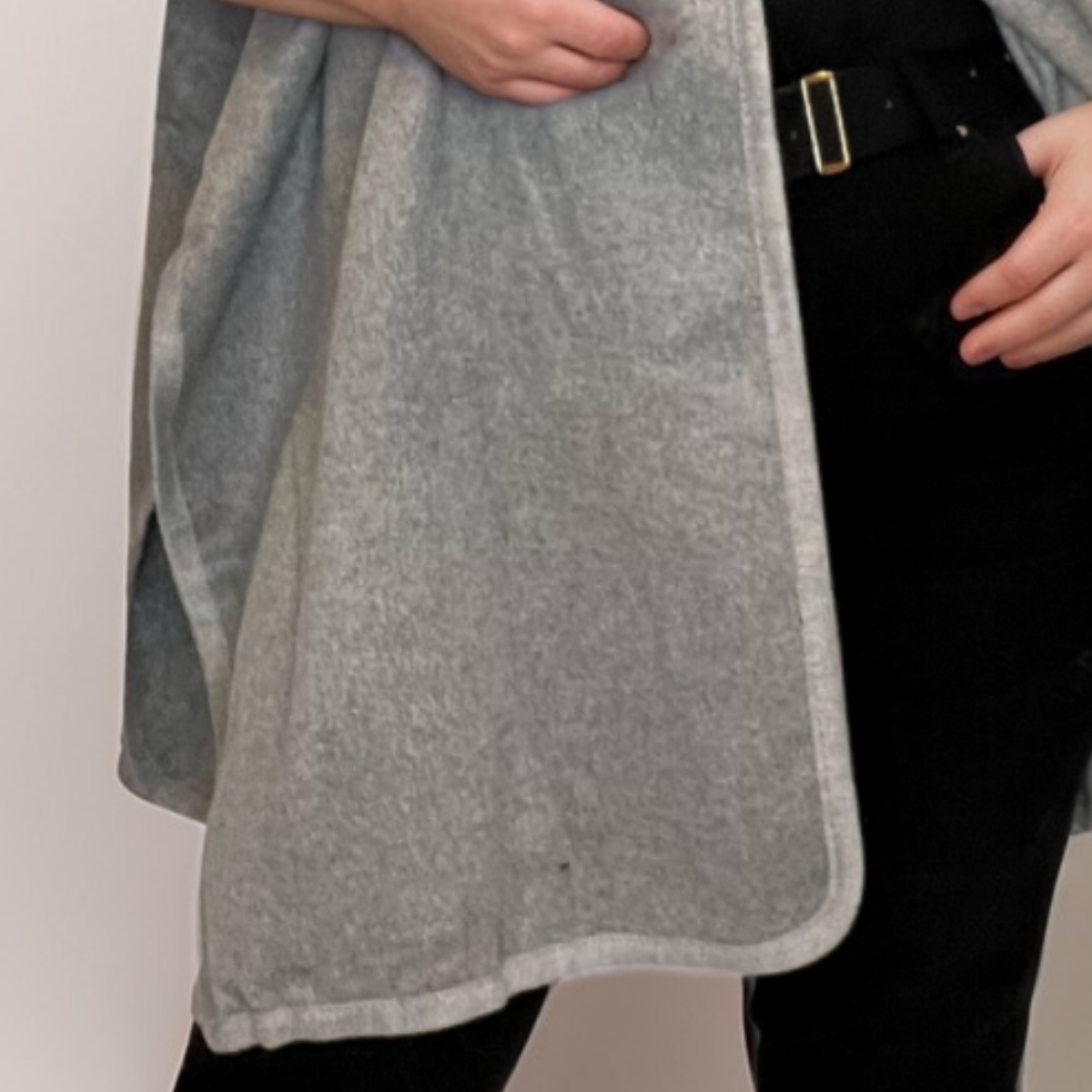 Faux Wool Fleece Poncho / Cape