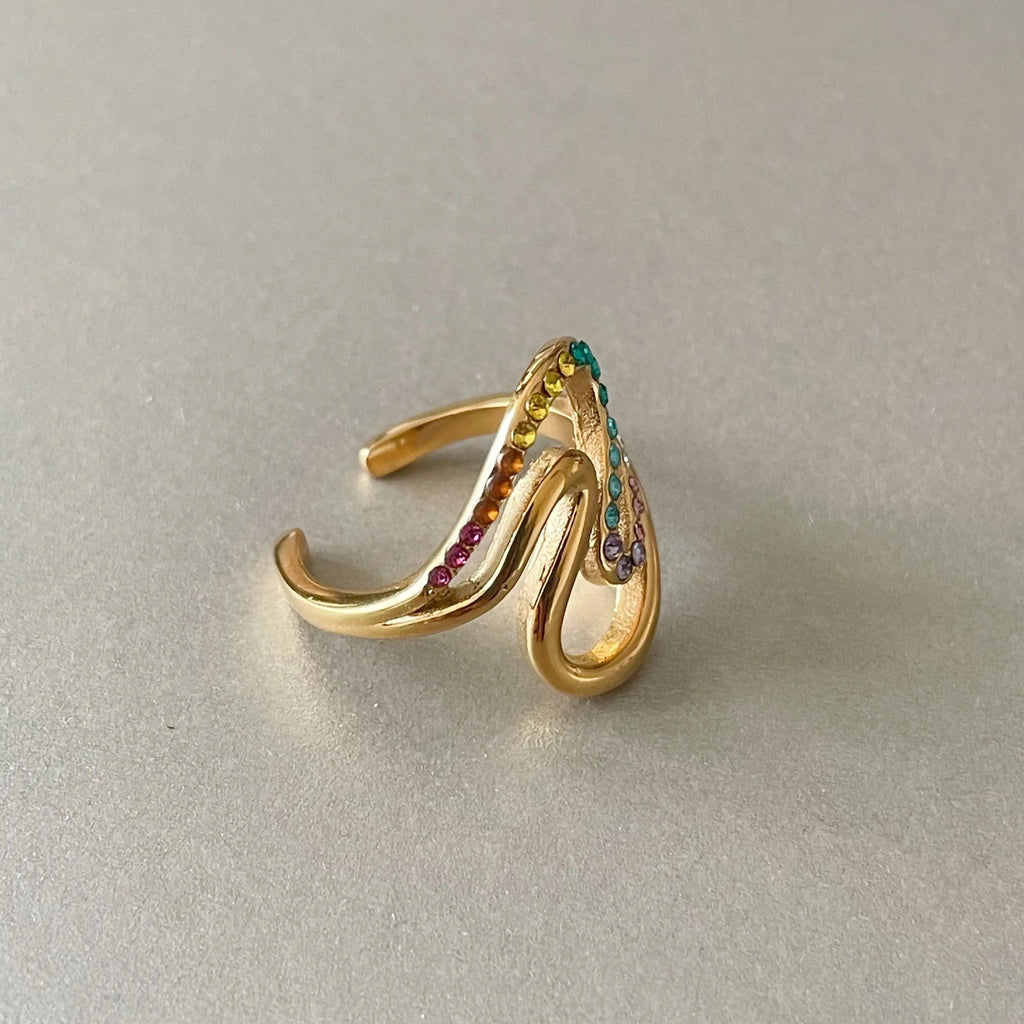 Cece Luxe 18k Gold Plated Ring of