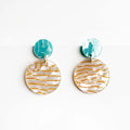 Lainey Acrylic Cream Disc Earrings