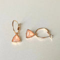 Holly Peach Gem Hoop Earrings