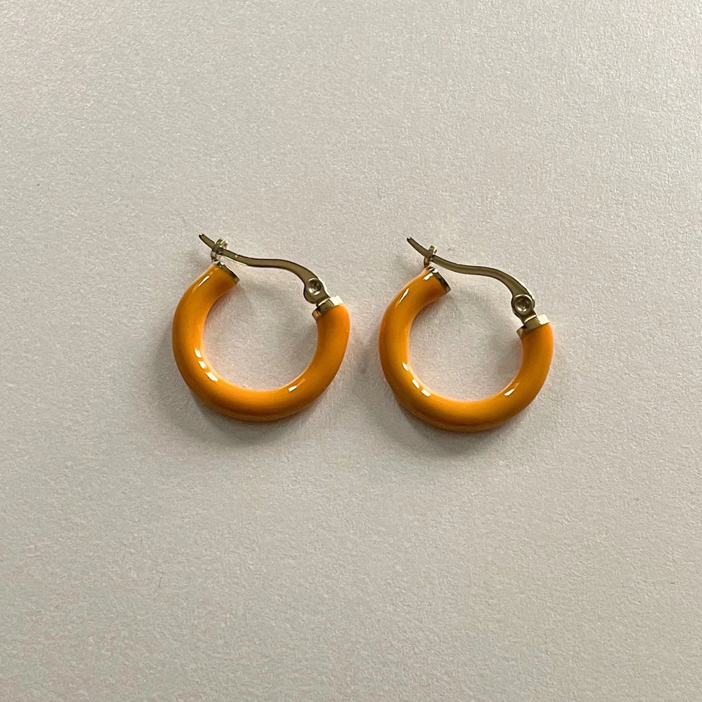Anais Luxe 18k Gold Plated Saffron Hoops