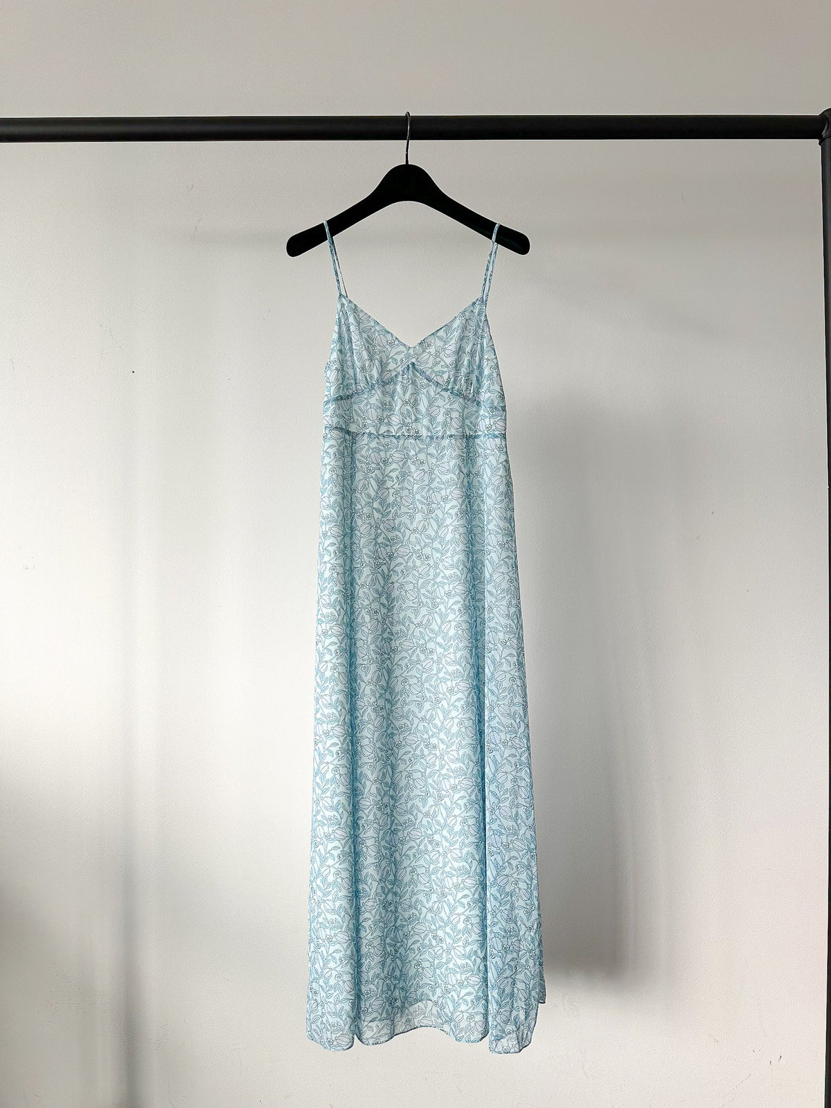 TVF for DVF Blue Floral Slip Dress