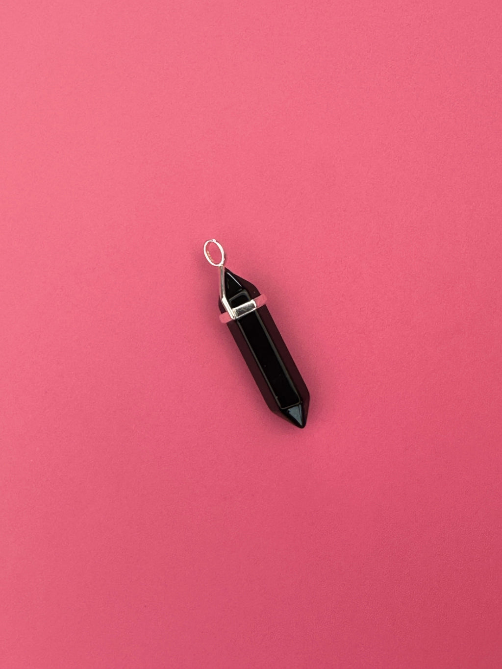 Protection pendant - Black obsidian (sterling silver)