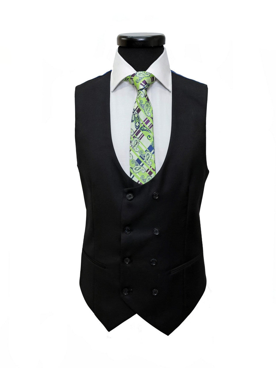 Black Two Button 3-Piece Suit