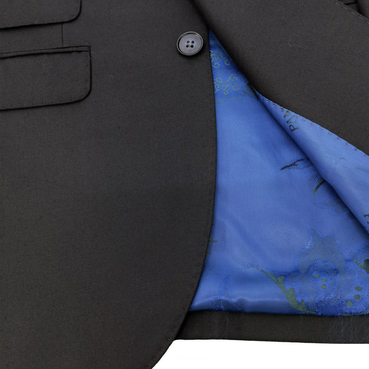 Black Two Button 3-Piece Suit