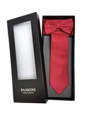 Burgundy Tie & Bow Tie Set