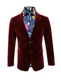 Burgundy Velvet Blazer