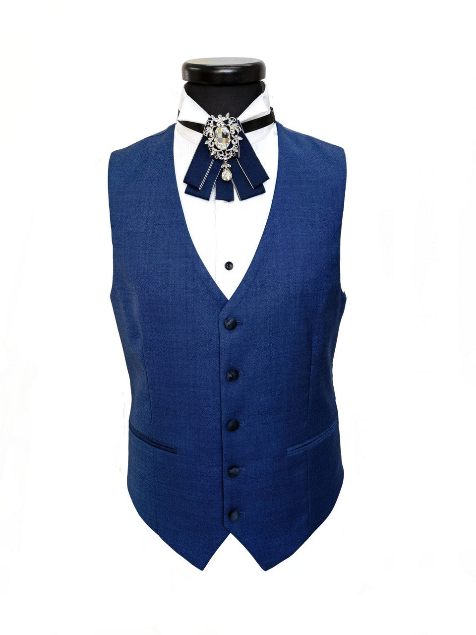 Blue 3-Piece Tuxedo With Wide Shawl Lapel