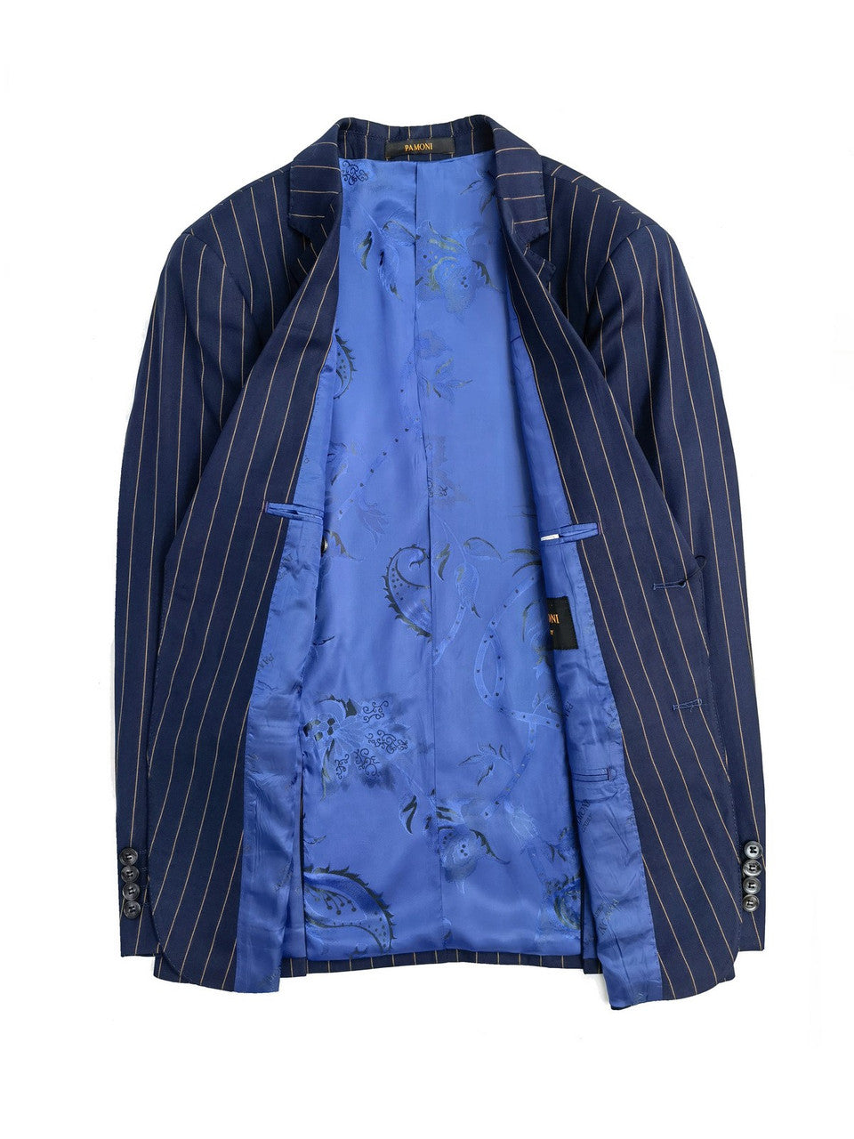 Navy Orange Stripe 3-Piece Suit