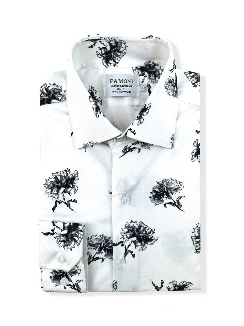 White & Black Floral Shirt