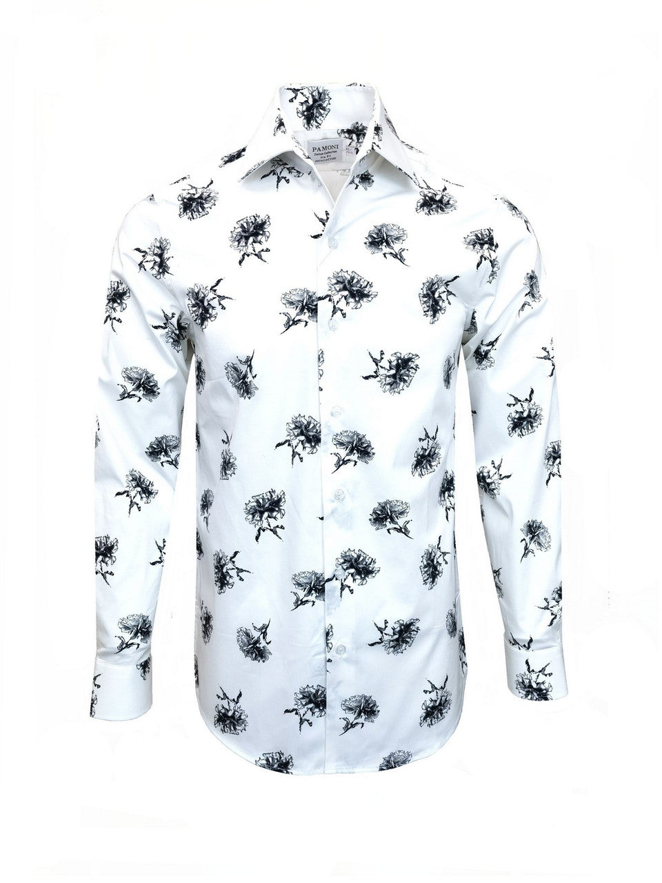 White & Black Floral Shirt