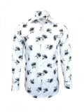 White & Black Floral Shirt